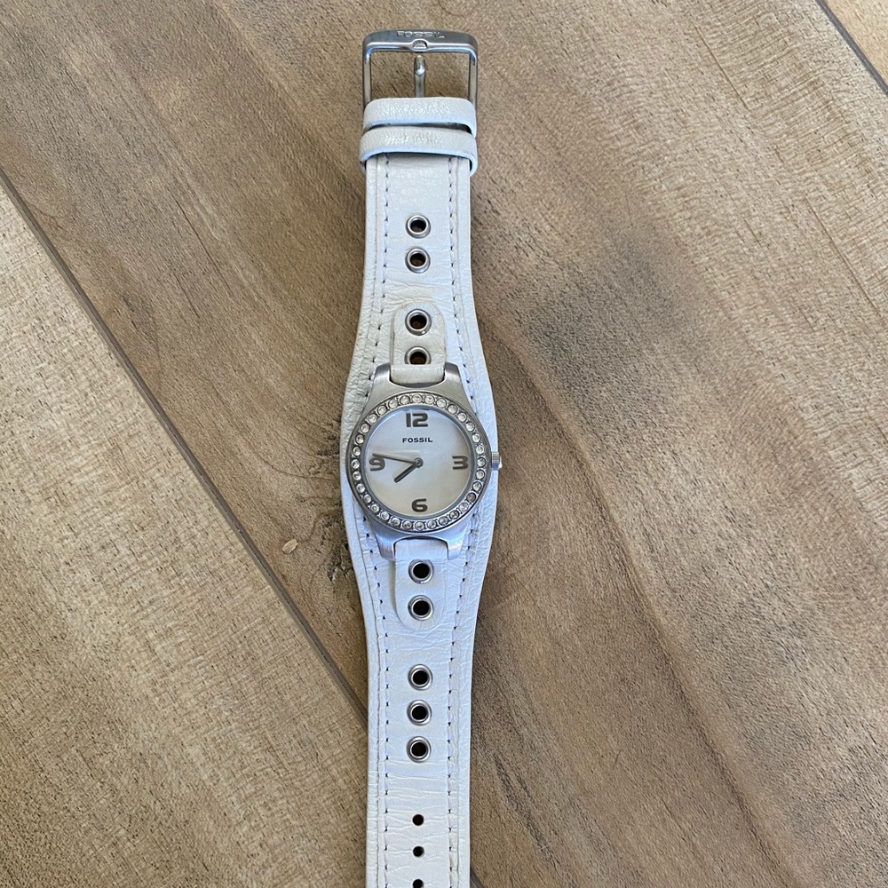 Fossil women’s leather watch